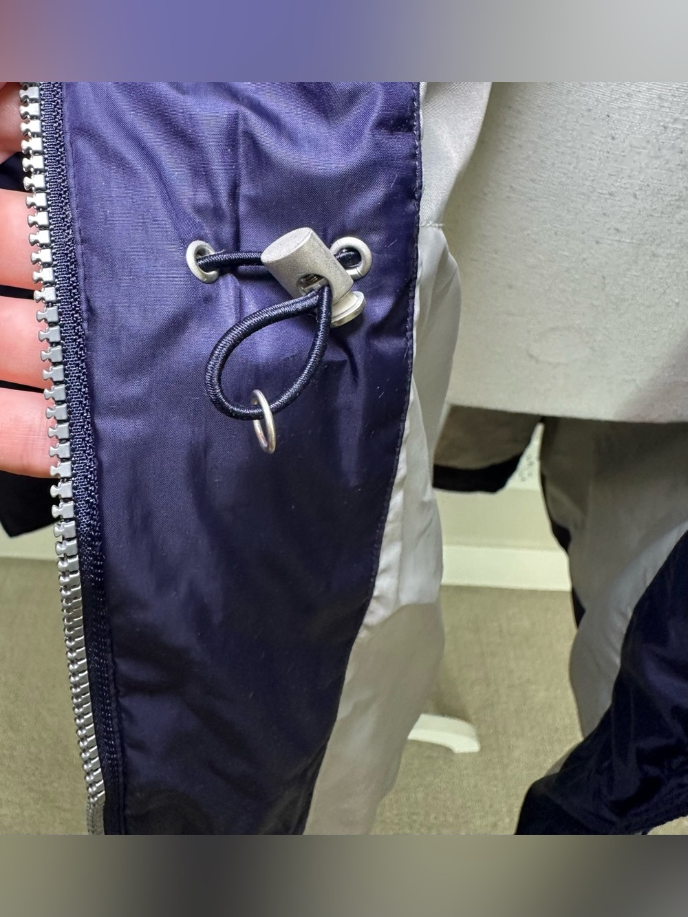 Eddie Bauer EB550 Goose Down Long Puffer Coat Navy Purple Warm Winter Cozy XL - Picture 10 of 15